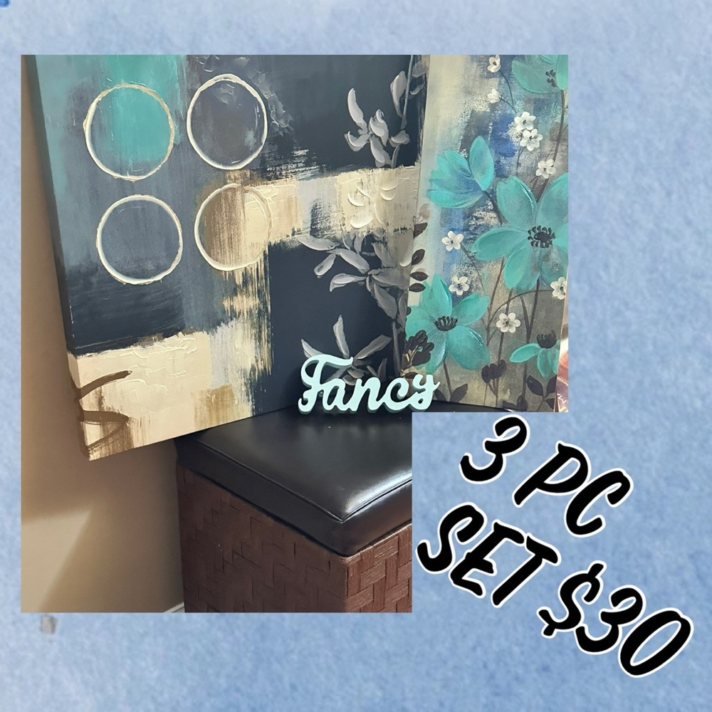 📦BUNDLE Teal themed wall/accent decor